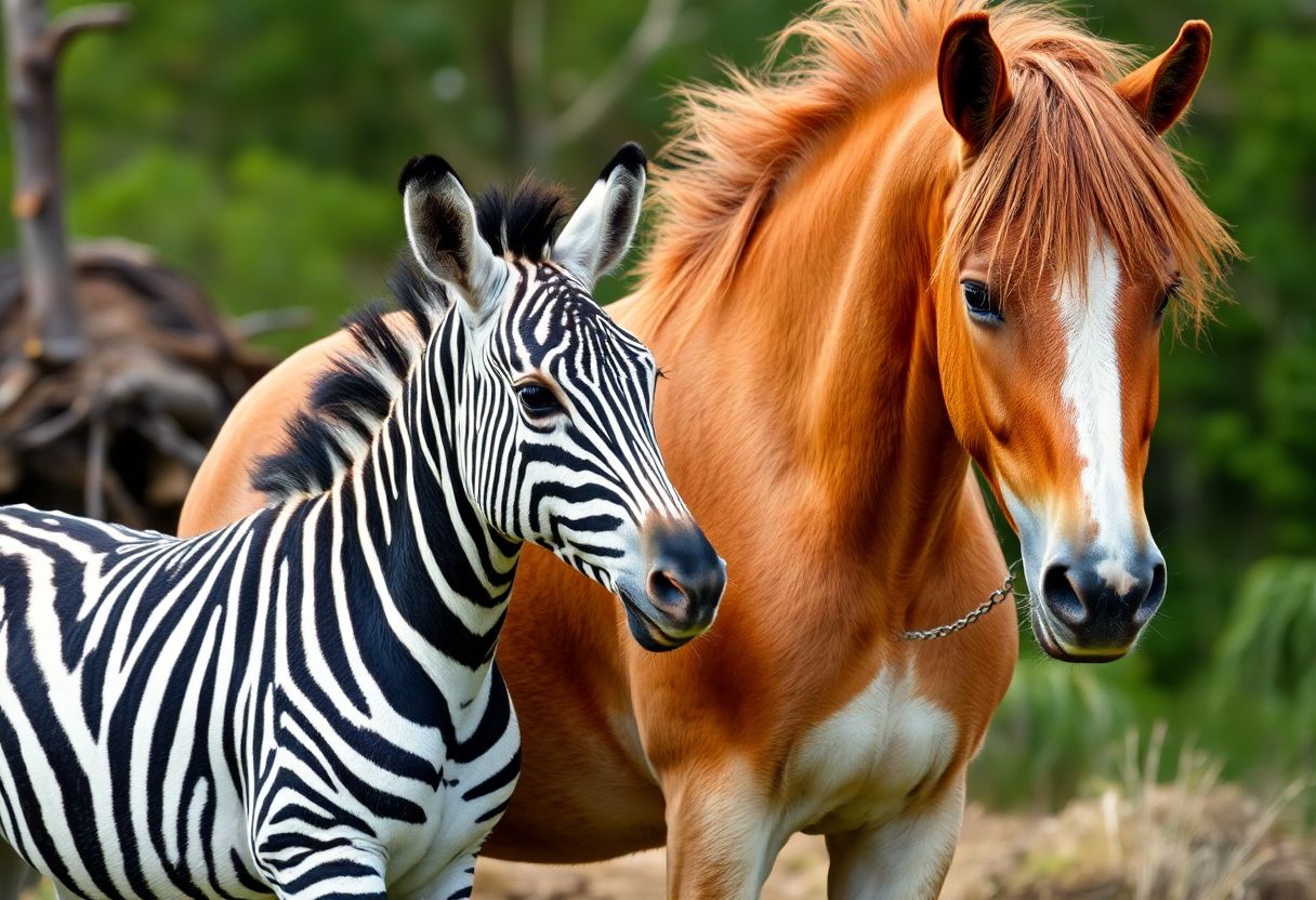 Comparaison entre le zèbre et le cheval : Caractéristiques et particularités