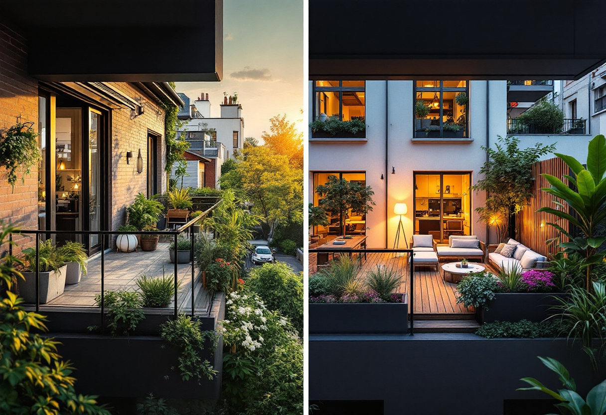 Comparaison entre balcons et terrasses : différences clés à connaître